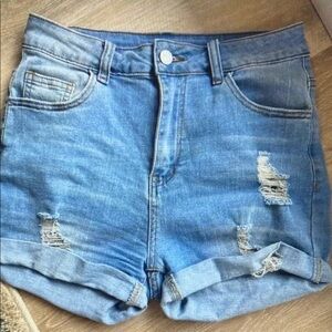 Denim Athletic Shorts for Women
